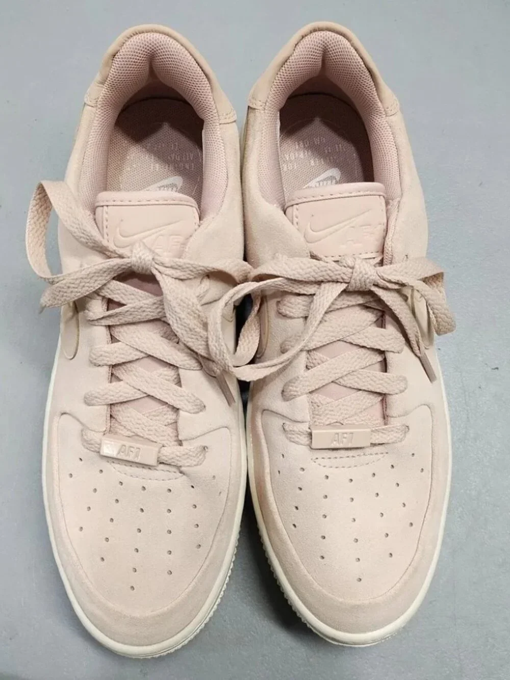 Nike Air Force 1 Sage Low Platform Sneakers Womens 9 Pink Suede